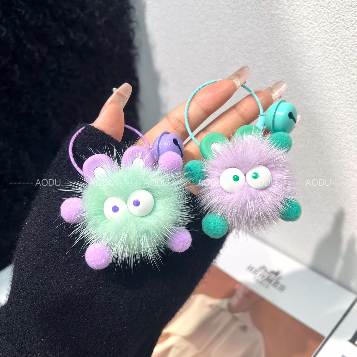 Wholesale Cute Little Briquettes Pendant Plush Keychain