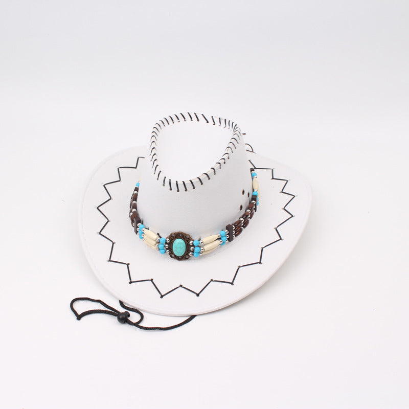 Wholesale Imitation Cashmere Large Brimmed Western Denim Hats