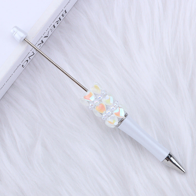 Wholesale 50pcs DIY Love Diamond Pearl Inlaid Beaded Ballpoint Pen