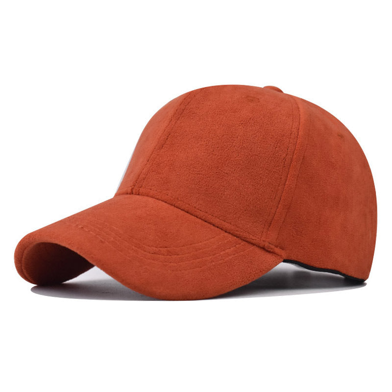 Wholesale Solid Color Suede Fashionable Breathable Autumn and Winter Pure Cotton Baseball Cap