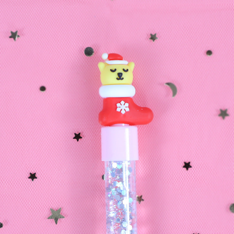 Wholesale Christmas Small Animal Quicksand Plastic Gel Pen