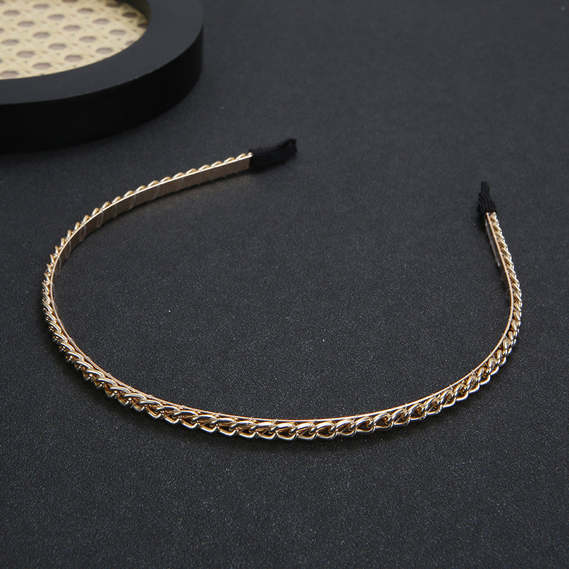 Wholesale Metal hand-wrapped beads artistic pearl chain headband