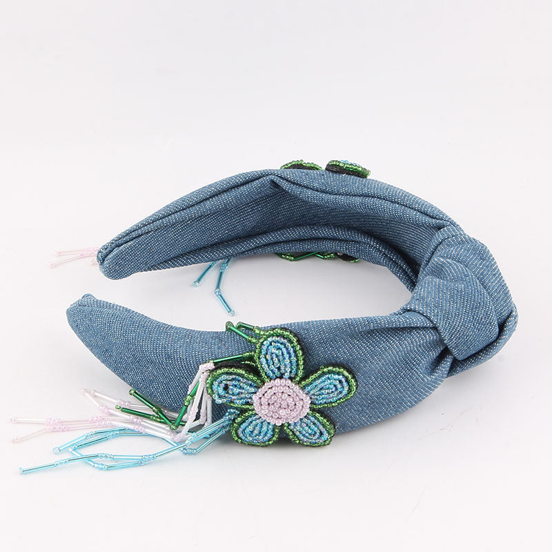 Wholesale Fabric, Flower, Water Diamond, Rice Bead, Eye and Hair Band