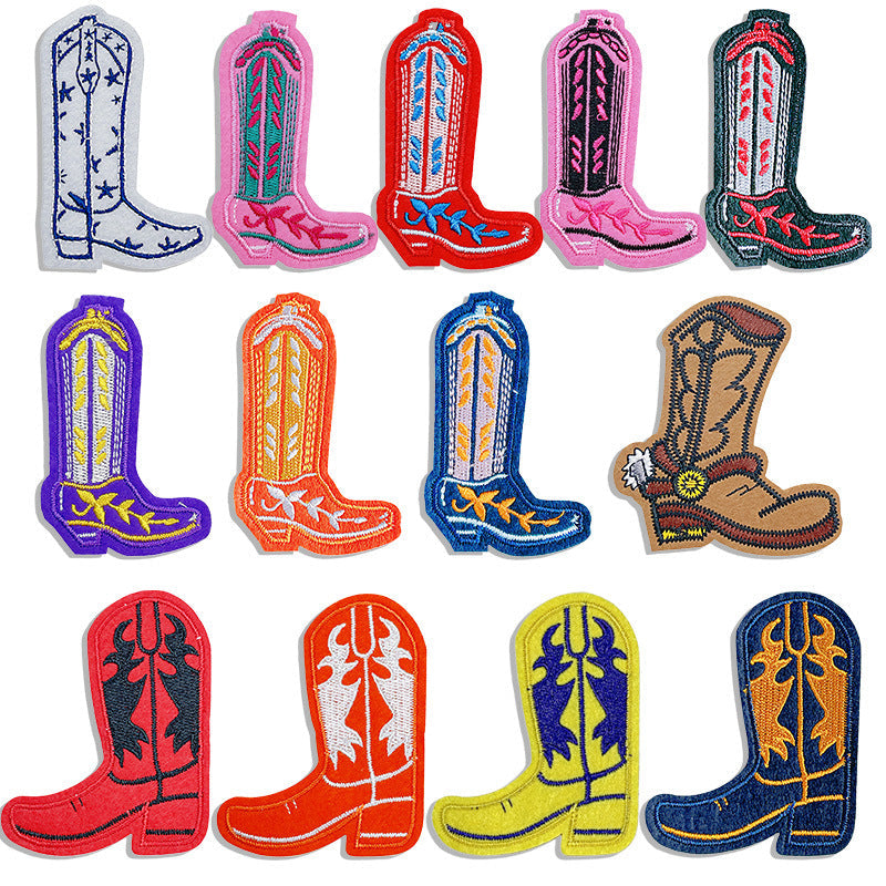 Wholesale 5pcs Shoes Cloth Patch Non-woven Fabric Sewing Boots Jeans Personalized Decoration Patch FS