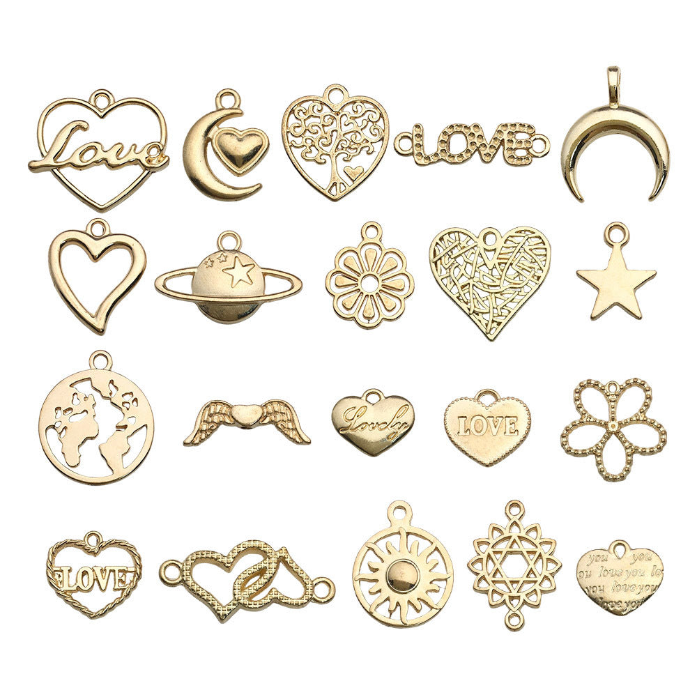 Wholesale Alloy simulation heart letter pendant bracelet necklace accessories