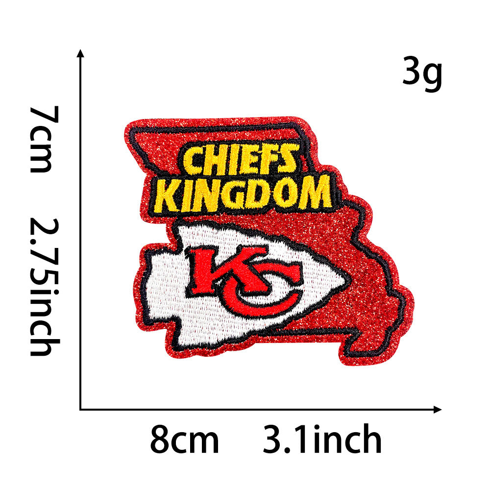 Wholesale Seattle Seahawks Sequin Embroidered Patch State Shape Sew On Applique For Clothing Bags DIY Craft Accessory OLY Exclusive