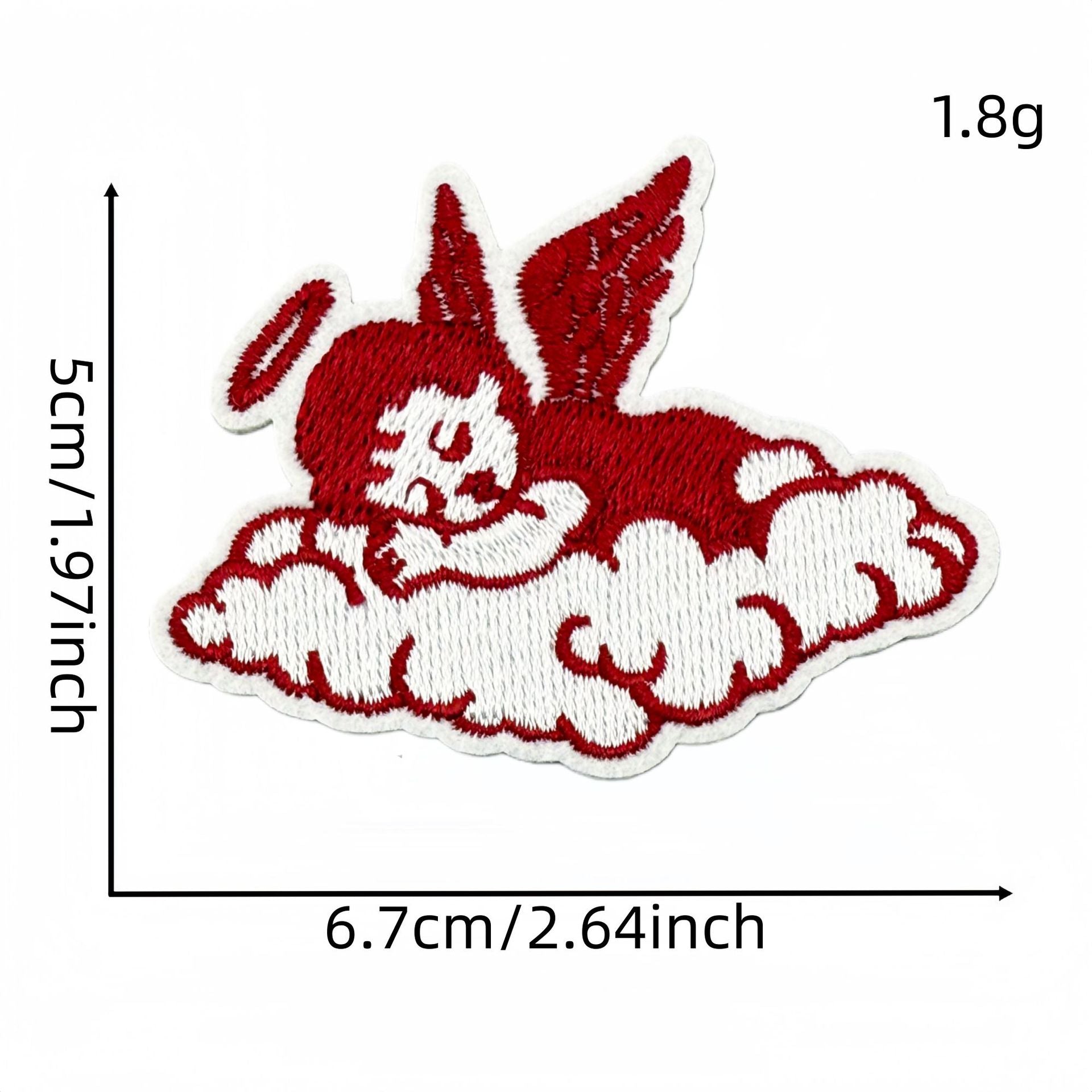 Wholesale Retro Red Valentine Embroidered Fabric Patch Ins Style Clothing Applique For DIY Craft And Resale