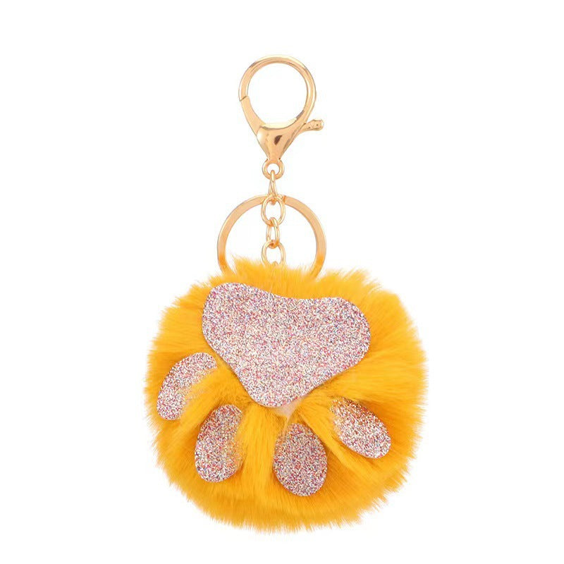 Wholesale Fur Ball Cat Claw Plush Keychain