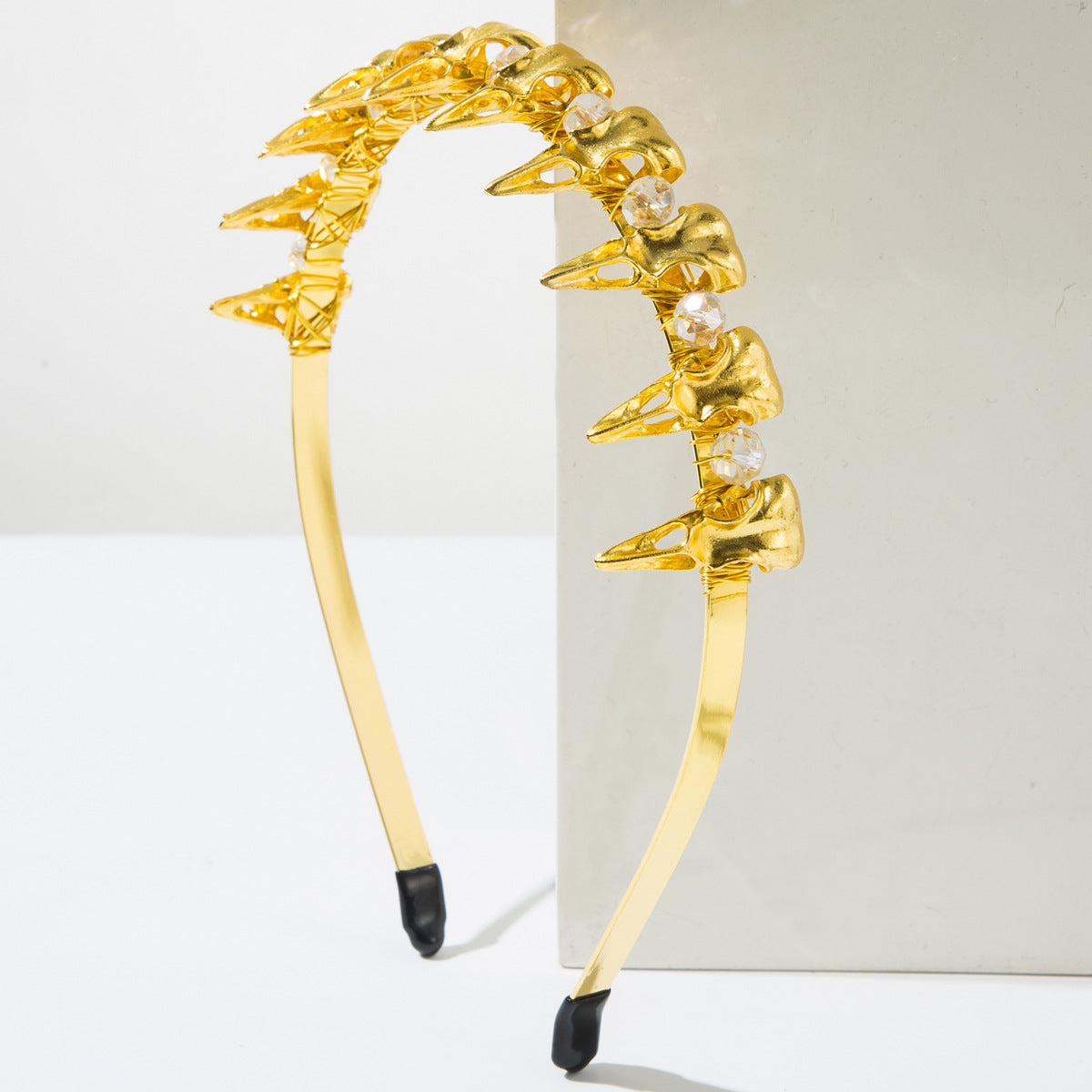 WholesaleNew Halloween Headband Hand-tied Alloy Crow Skull Hair Ornament