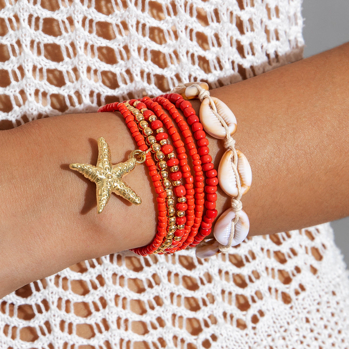 Wholesale Bohemian Beach Vacation Style Multicolor Beaded Bracelet