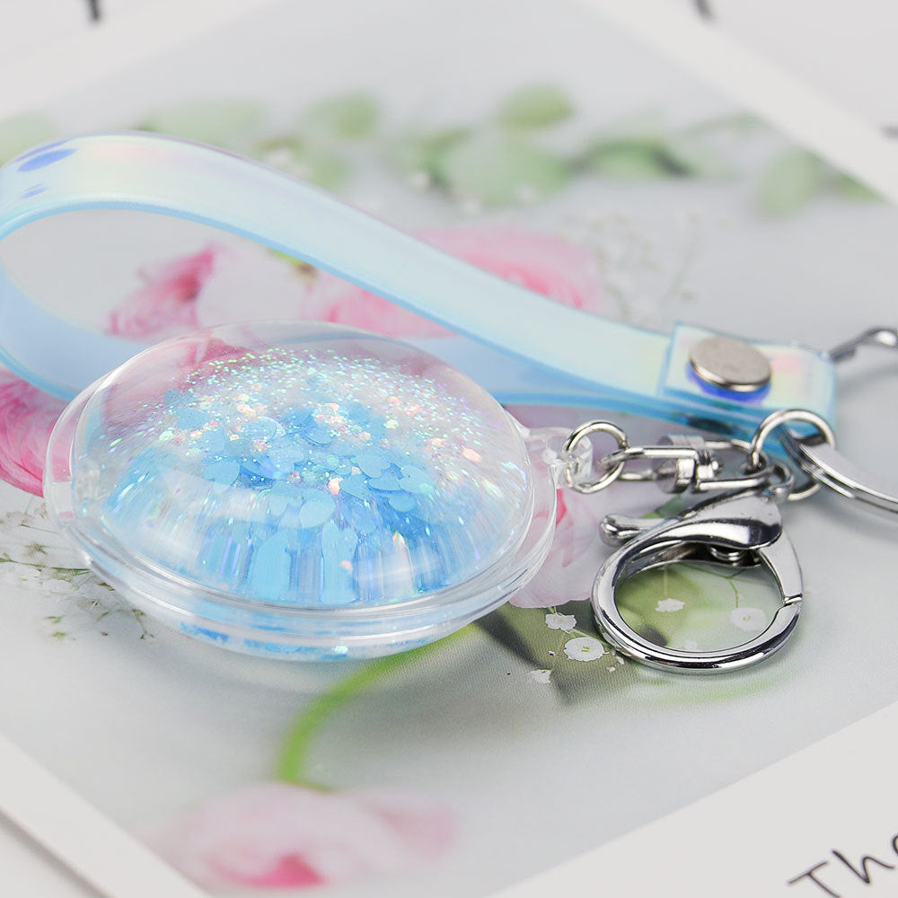 Wholesale Acrylic Oil-infused Liquid Quicksand Sequin Keychain