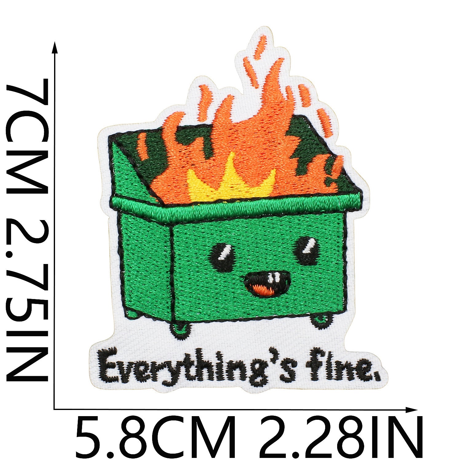 Wholesale Embroidered Polyester Patch Cartoon Box Flame English Letters Clothing Decorative Accent