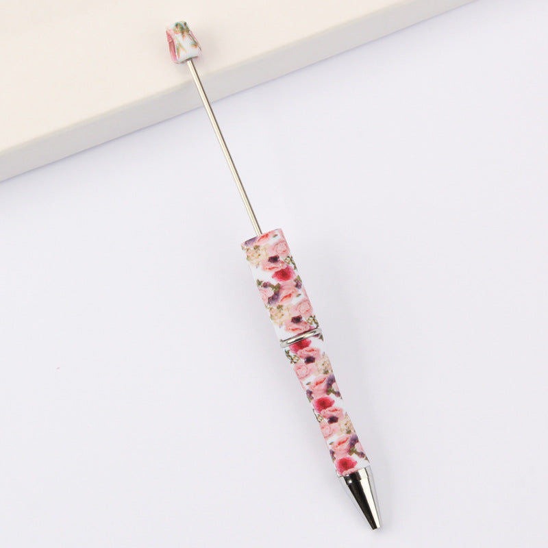Wholesale Beadable Pens DIY for Beaded Cow Leopard Print Plastic Pen