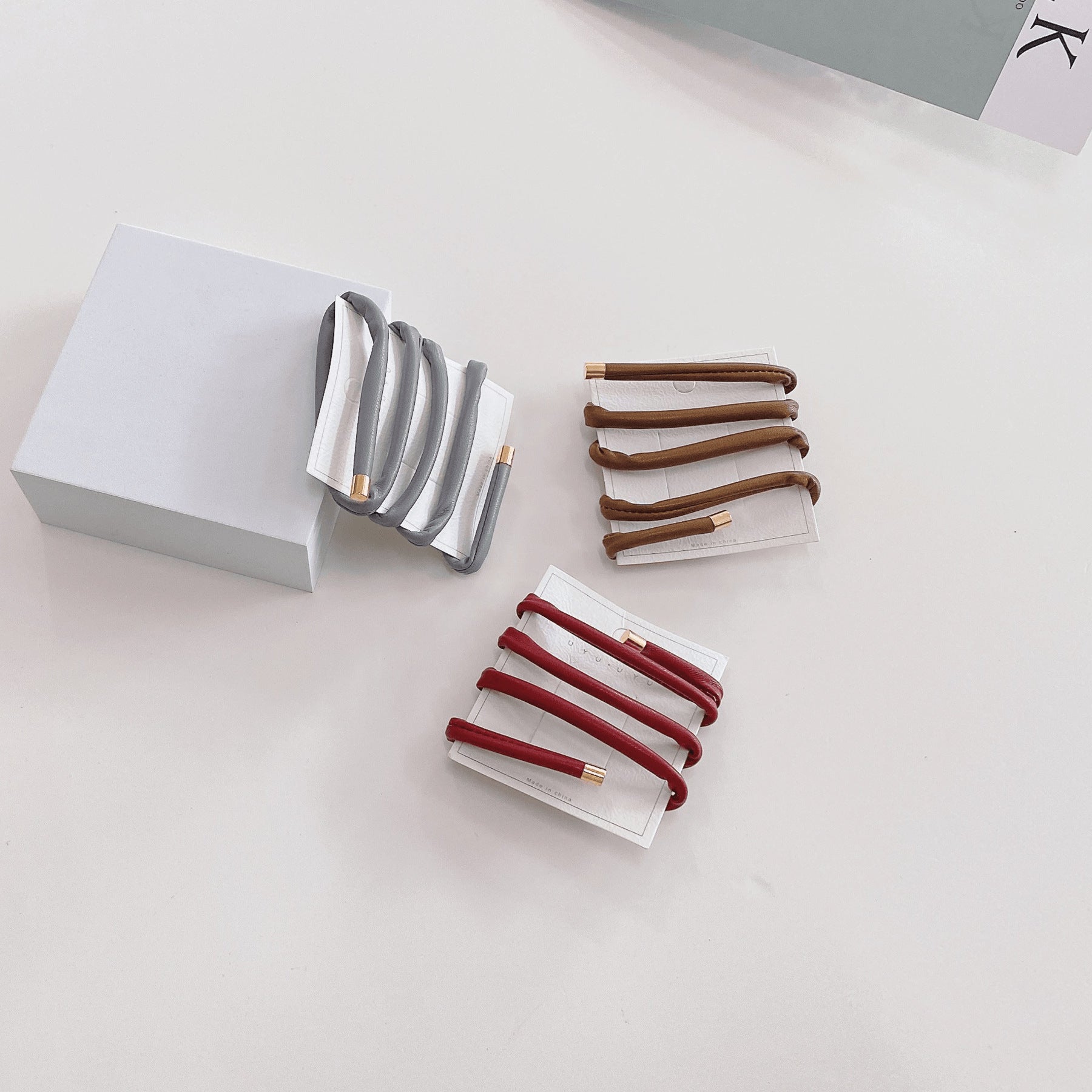 Wholesale Leather Outing Personality Temperament Simple Ribbon Tie Hairband