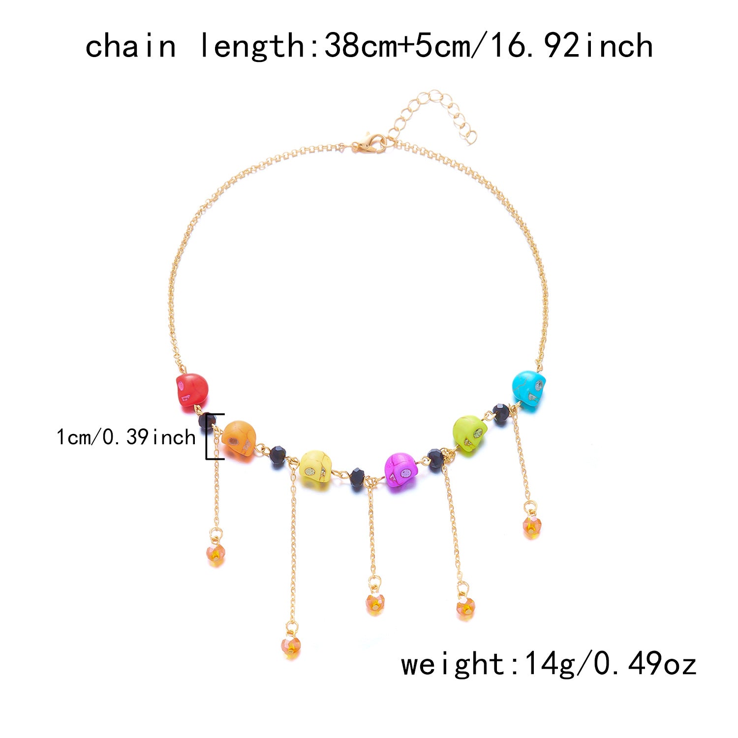 Wholesale  Halloween Gothic Skull  Necklace