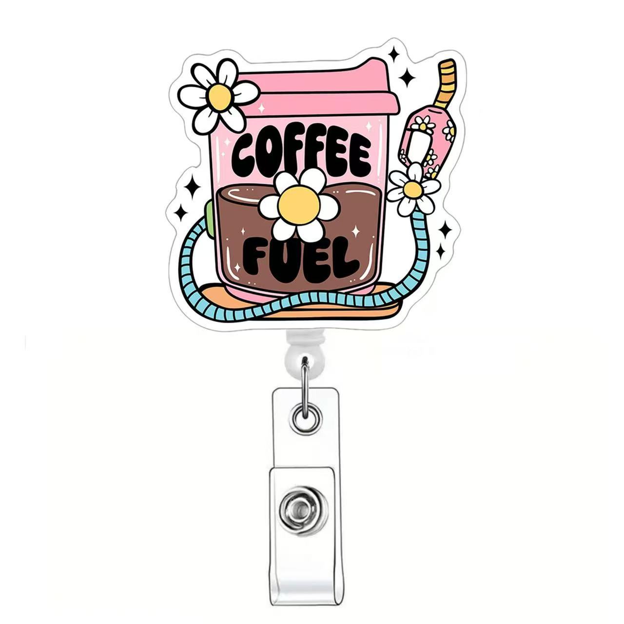 Wholesale Acrylic easy-open buckle medical name tag accessory retractable clip Badge Reels