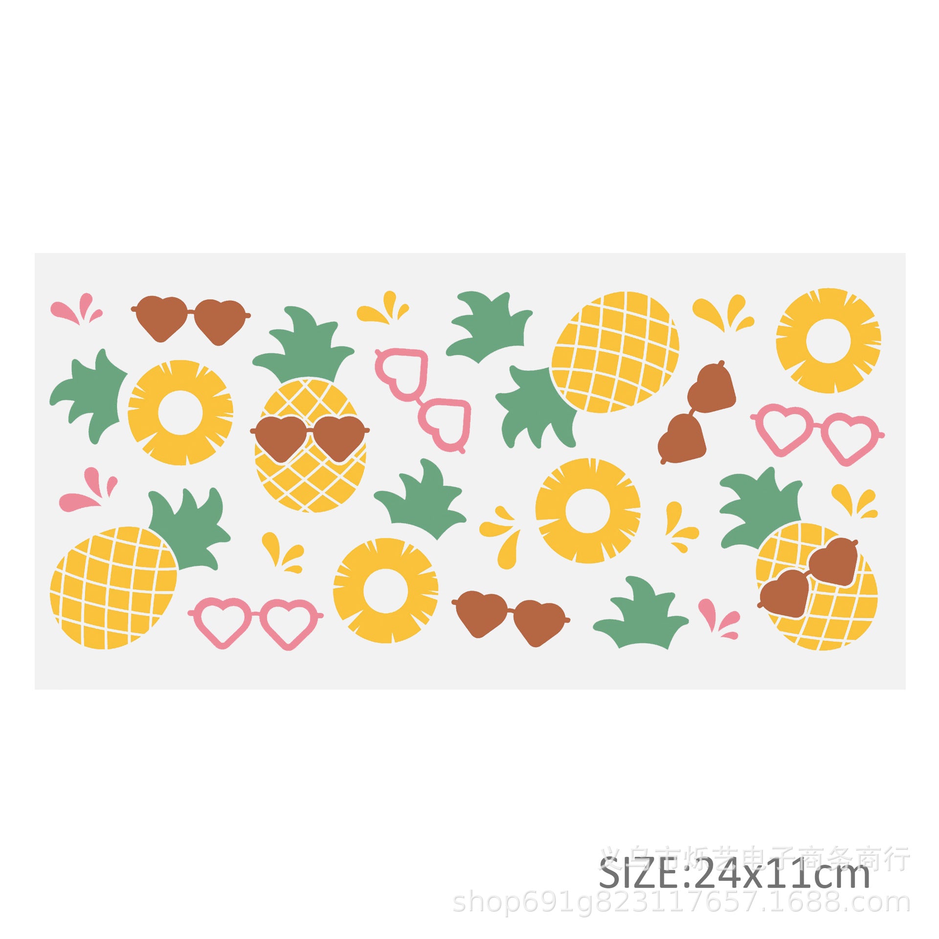 Wholesale Green Smiling Face Hat Halloween 16oz Cup UV DTF Wraps