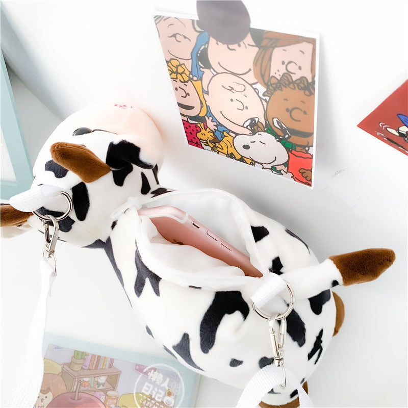 Wholesale Plush Cow Bag Cartoon Cute Shoulder Bag