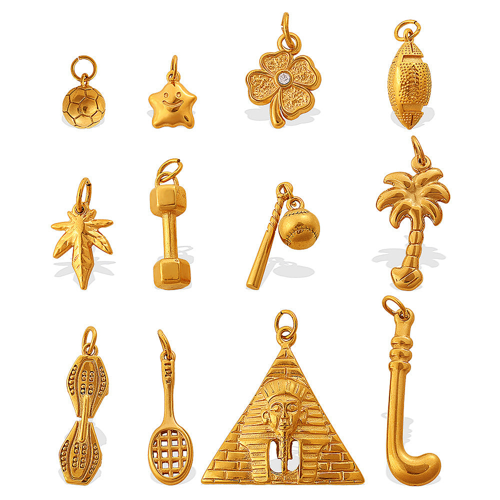 Wholesale Gold sports style retro necklace pendant accessory
