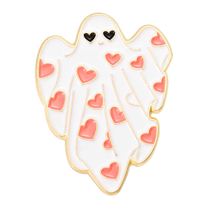 Wholesale Maple Leaf Ghost Halloween Horror Ghost Alloy Brooch
