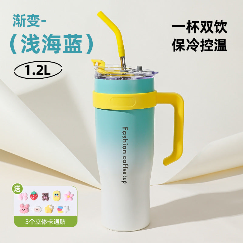 Wholesale Tumbler 40oz Big Mac Thermal Insulation High-value Ice Cup with Straw and Handle