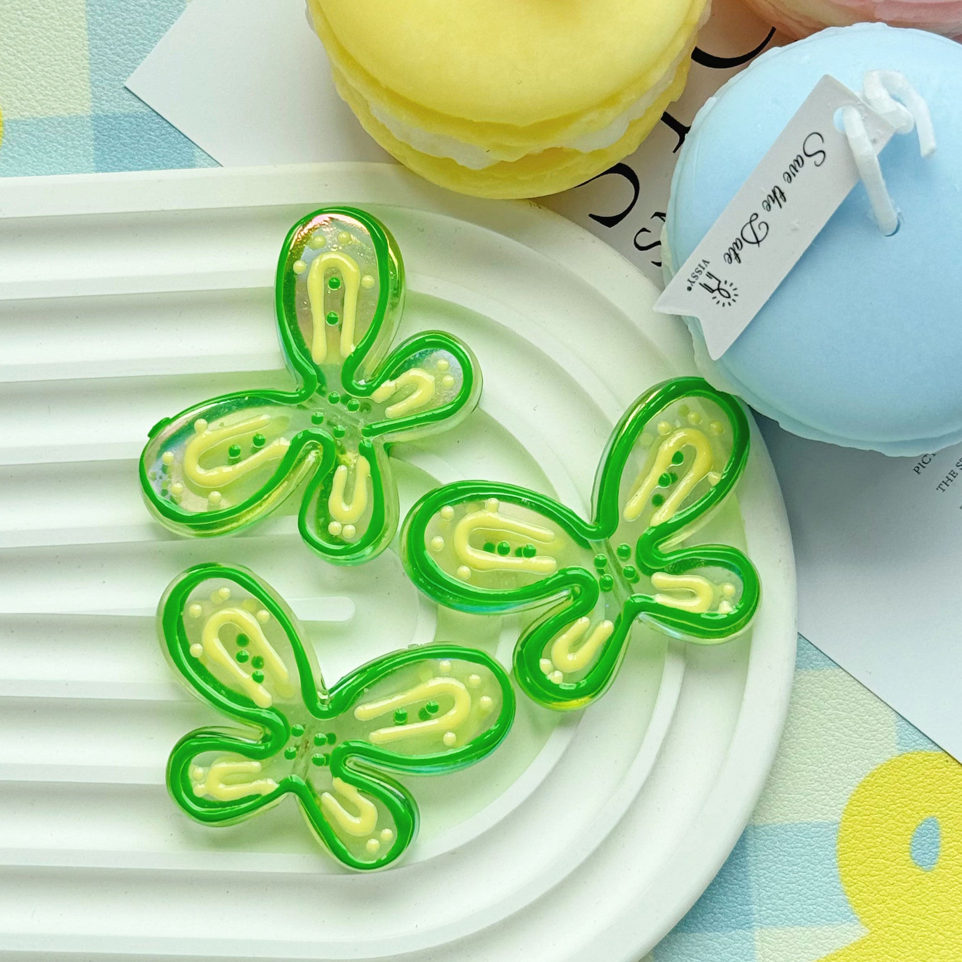 Wholesale 10pcs Plated large butterfly Acrylic Beads