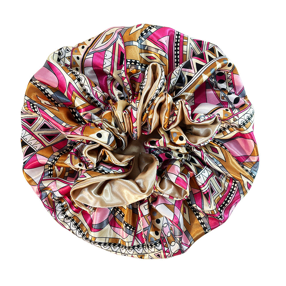 Planta de doble capa de poliéster al por mayor sombreros para dormir impresos