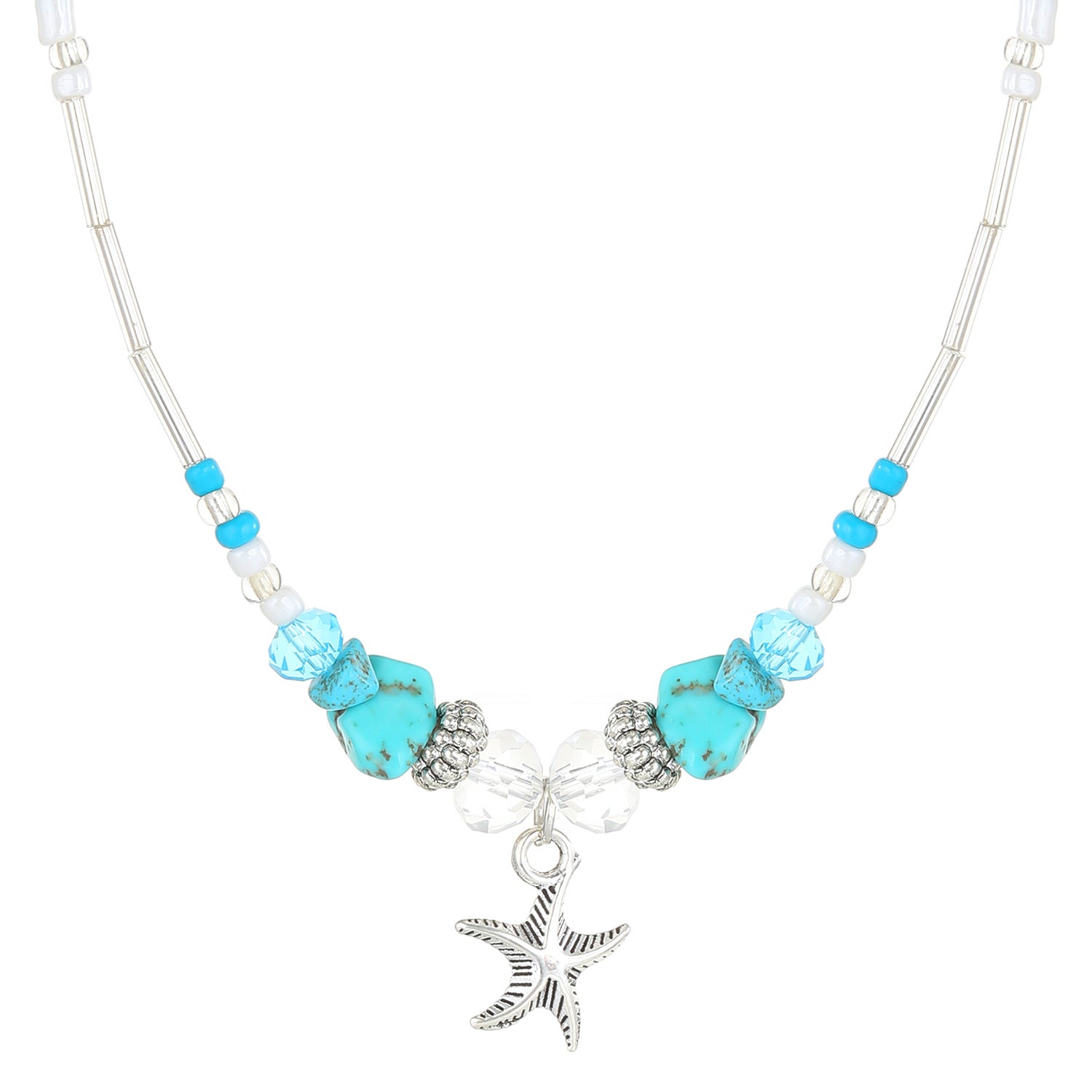 Wholesale Bohemian Starfish Creative Conch Beaded Shell Clavicle Chain