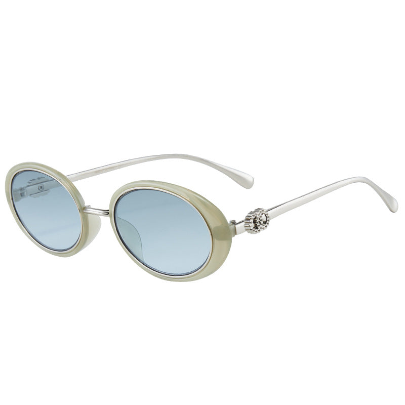 Wholesale men' s and women' s round metal frame sunglasses personalized fashion sunshades