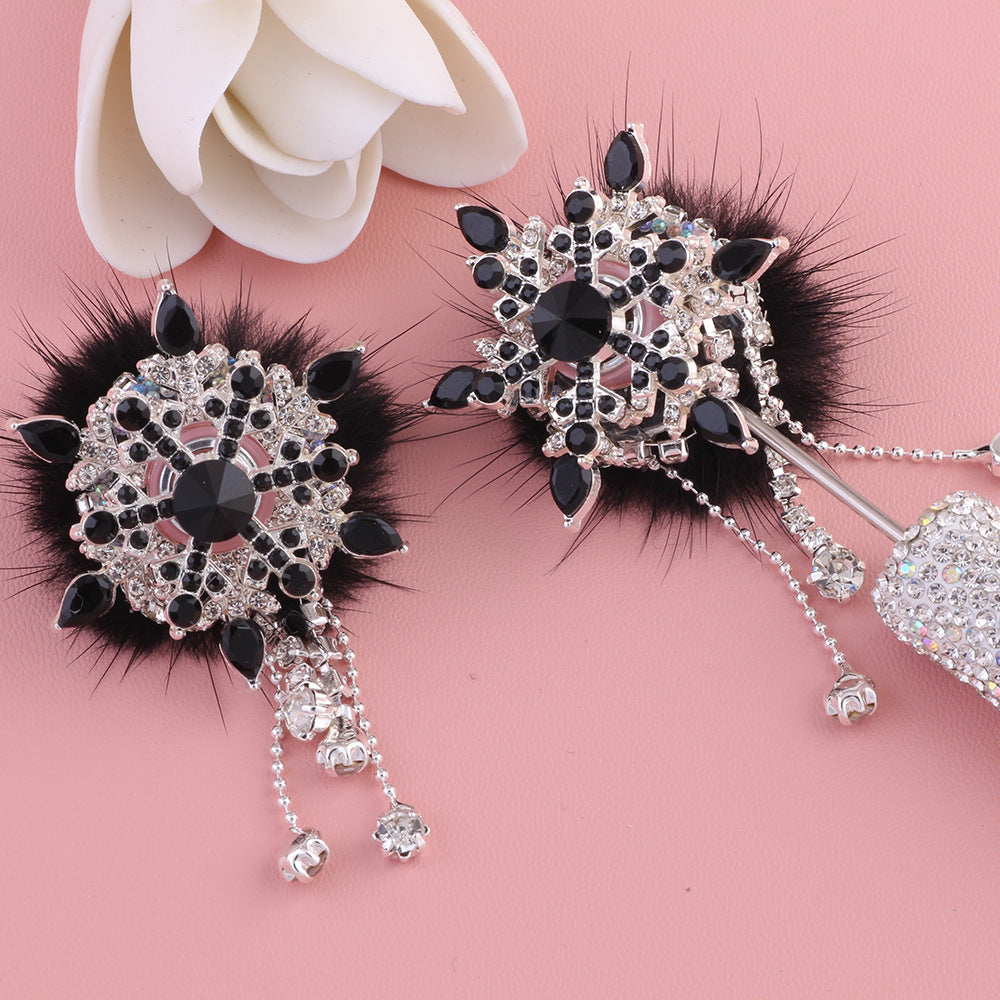 Wholesale Snowflake Spinning Hairy Ball Diamond Ball Crystal Beads