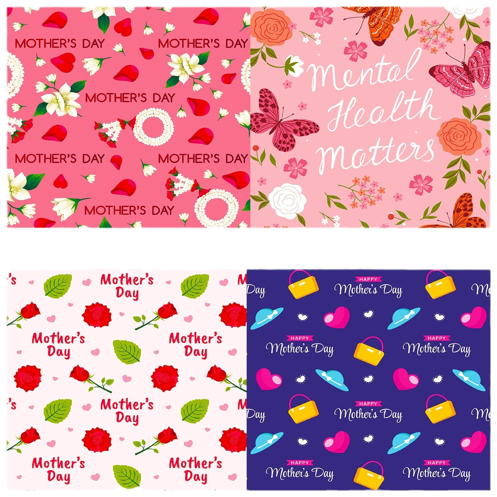 Wholesale Pink Mother's Day Handmade Tent DIY Material Paper