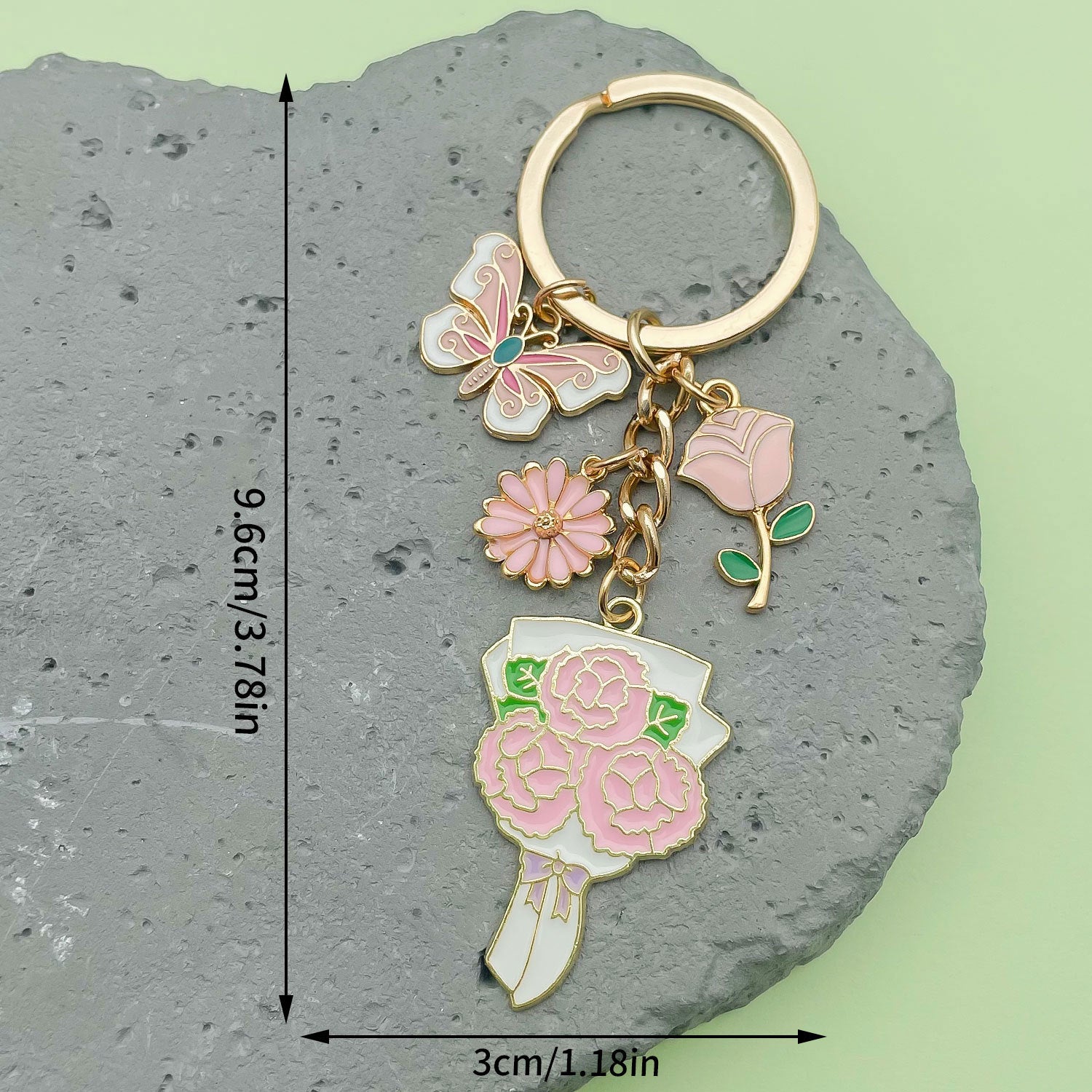 Wholesale Colorful butterfly metal keychain