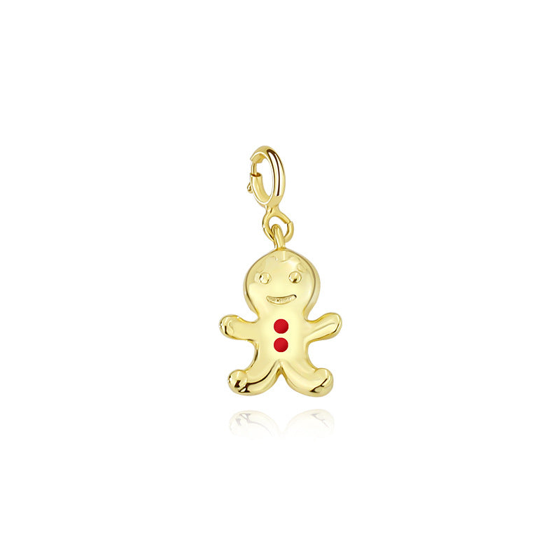 Wholesale Christmas Cute Gingerbread Pendant  Necklace