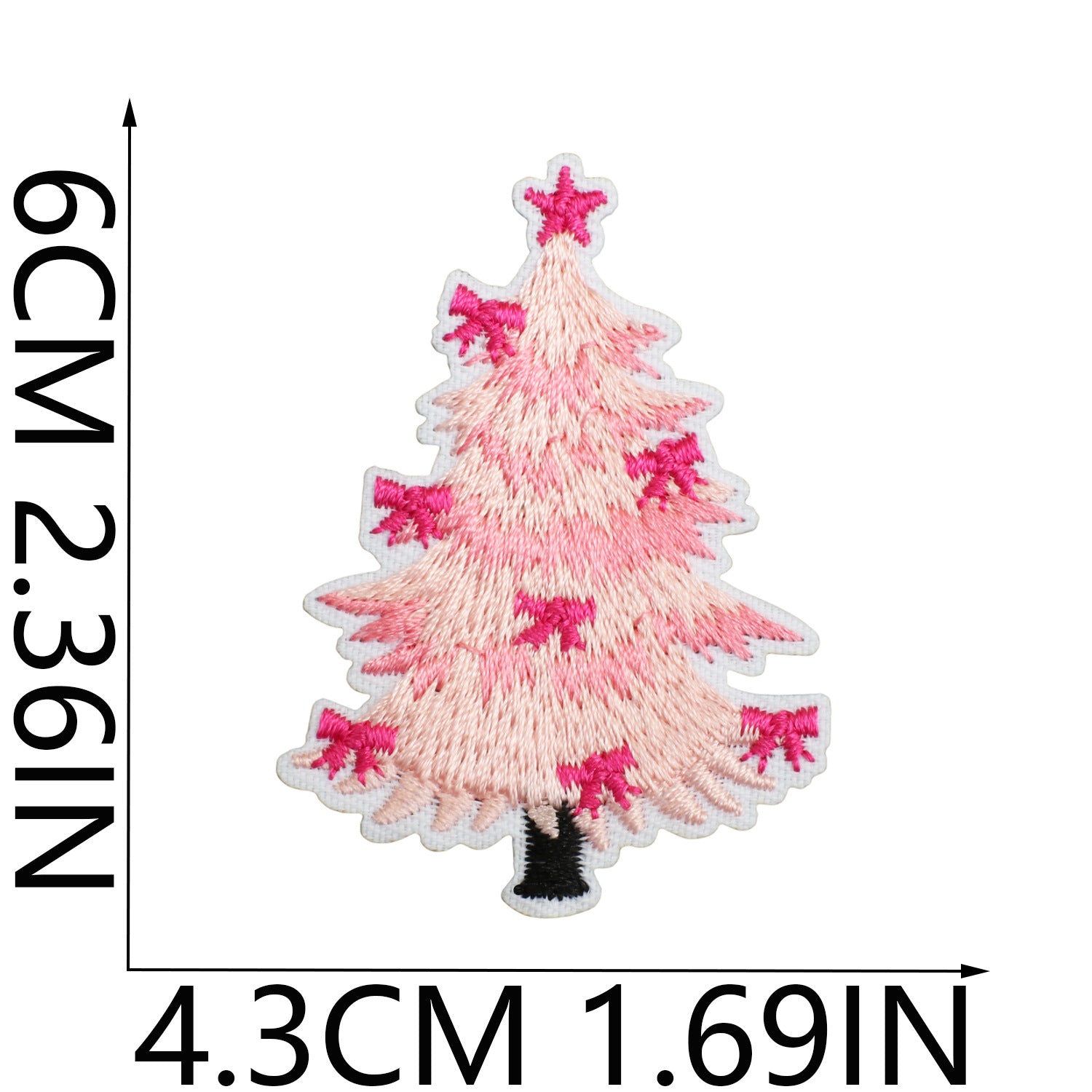 Wholesale Polyester Iron On Christmas Embroidered Patches Bells Stars Cartoon Design For Clothing DIY