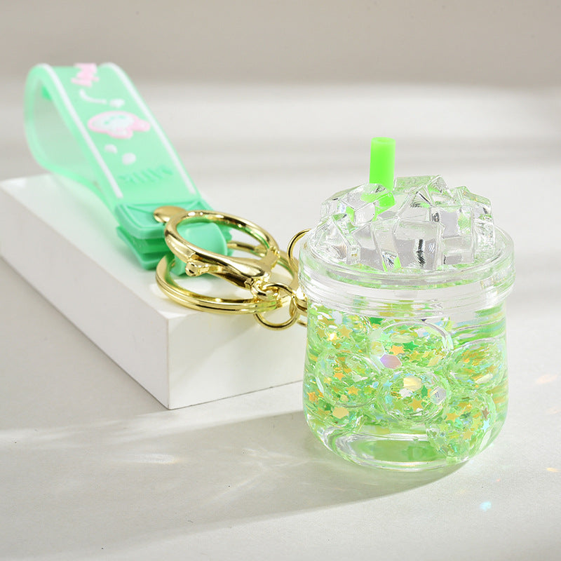 Wholesale Acrylic Oil-Filled Pendant Luminous Iceberg Cup Keychain