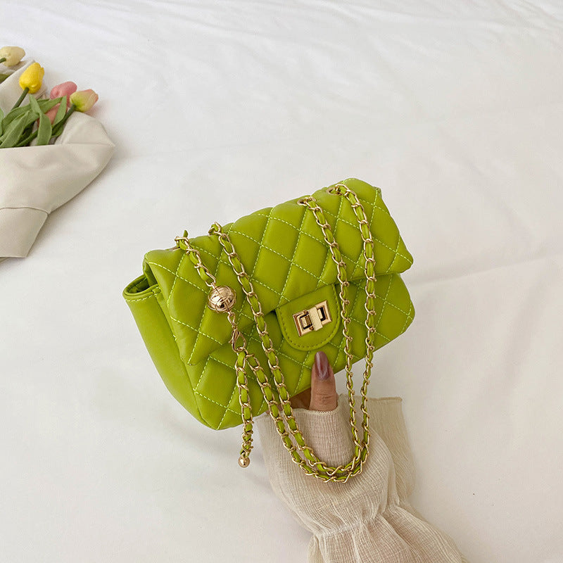Wholesale Small Golden Ball Diamond Chain Crossbody Shoulder Small Square Bag
