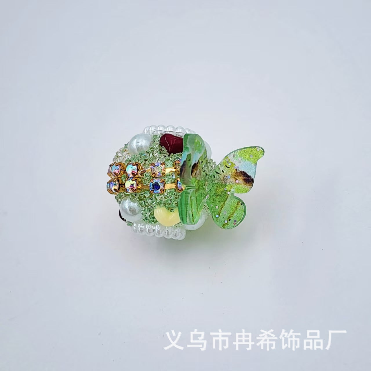 Wholesale 10pcs  Butterfly Love Soft Sugar Straight Hole Heavy Beads DIY Mobile Phone Chain Beads