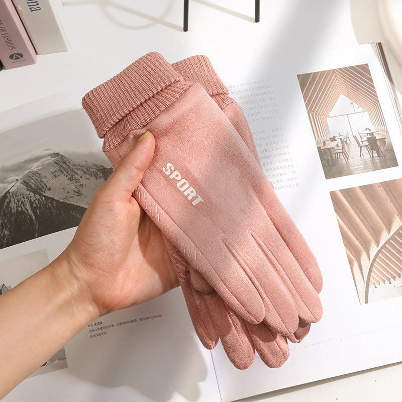 Wholesale Autumn and Winter Suede Gloves