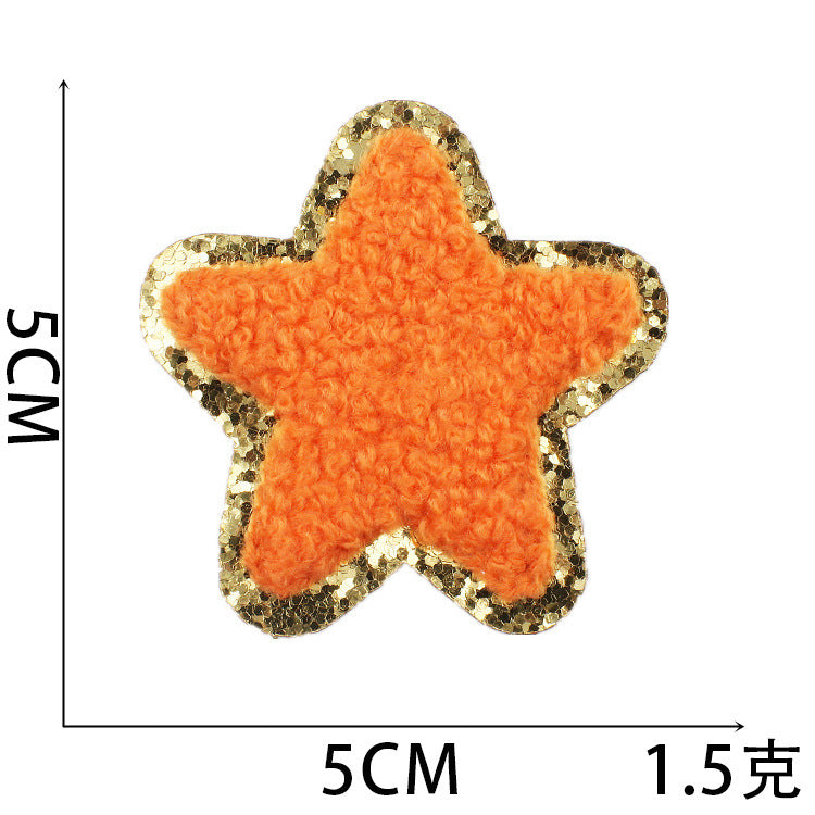 Wholesale Rainbow Embroidered Iron On Patch With Lightning And Five Pointed Star Stylish Clothing Accessory For Casual Wear And Resale