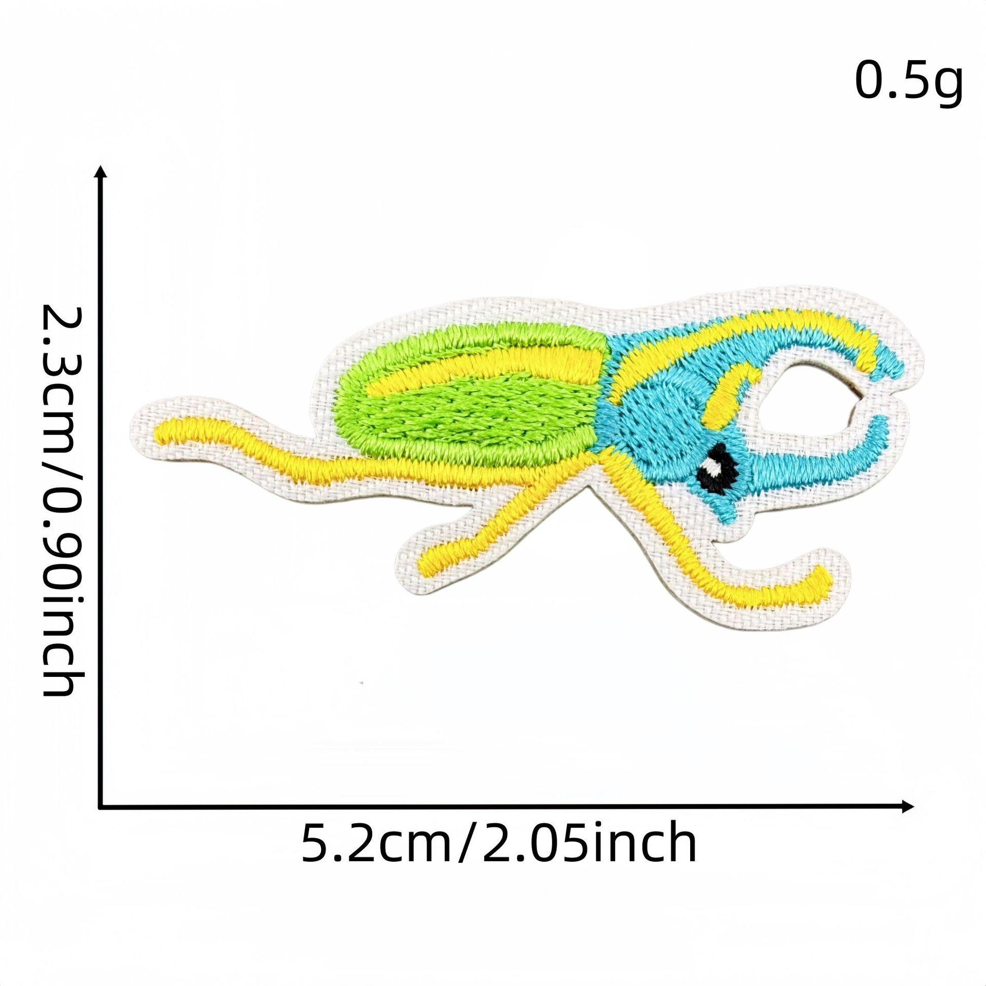 Wholesale Cartoon Insect Beetle Embroidery Patches Iron On Appliques For Clothing And Bag Decoration 14 Piece DIY Craft Supply