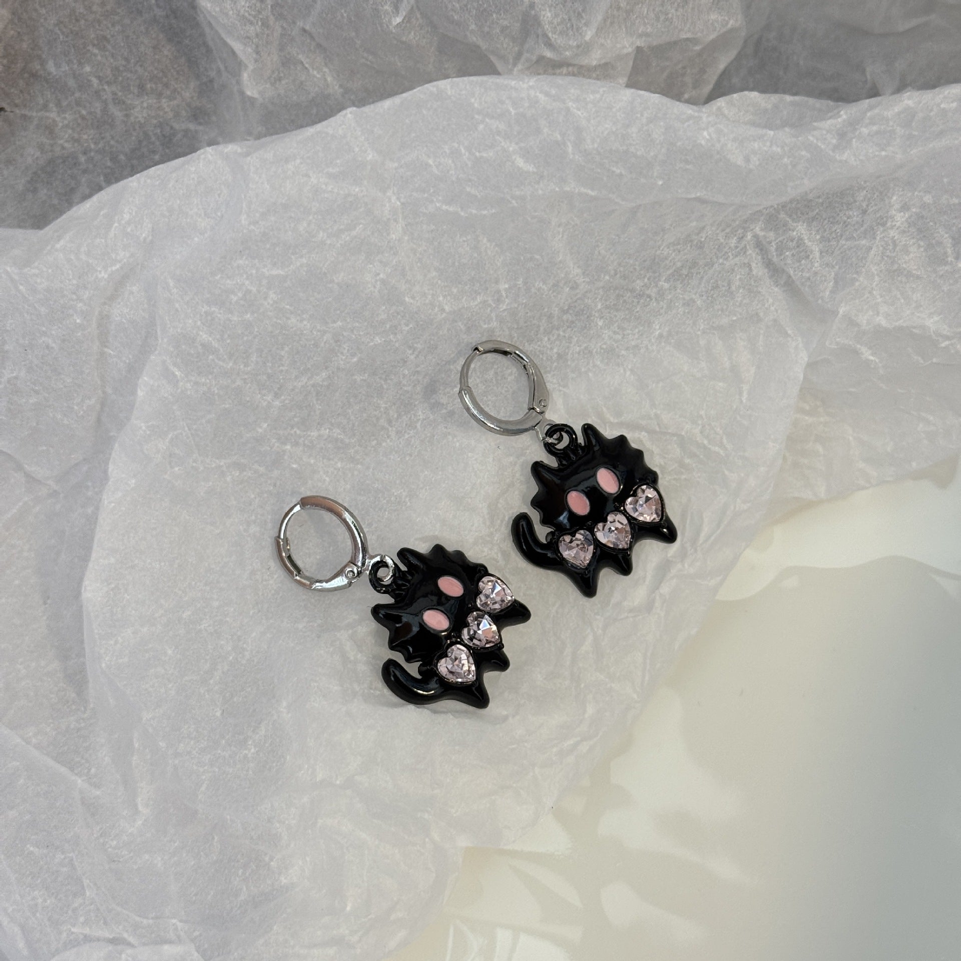 Wholesale Gothic Punk  Earrings Dark Bat Skeleton Pumpkin  Design Electroplated Alloy Stylish Party Gift