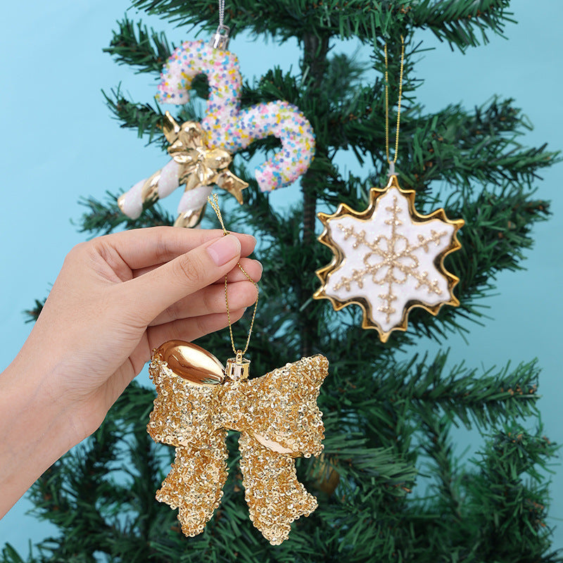 Wholesale Christmas decorative ornaments 3D snowflake bows