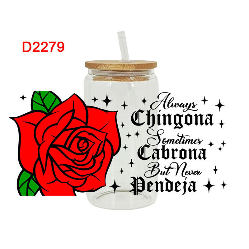 Wholesale Colorful flower bees  16oz Cup UV DTF Wraps