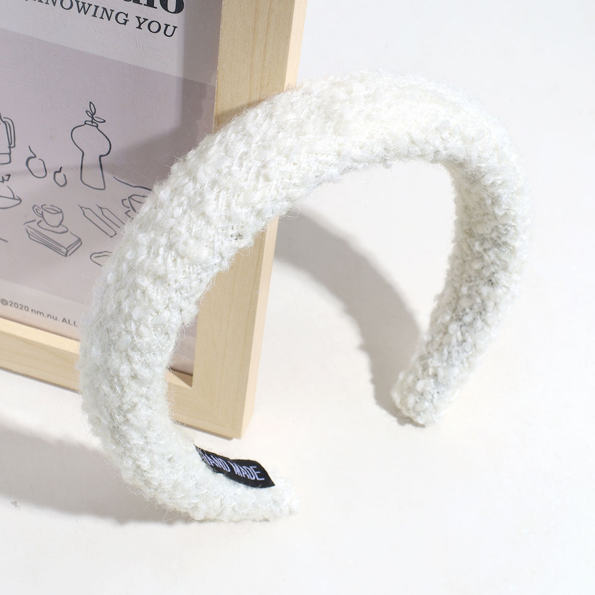 Wholesale Lamb Velvet Solid Color Sponge Hair Hoops