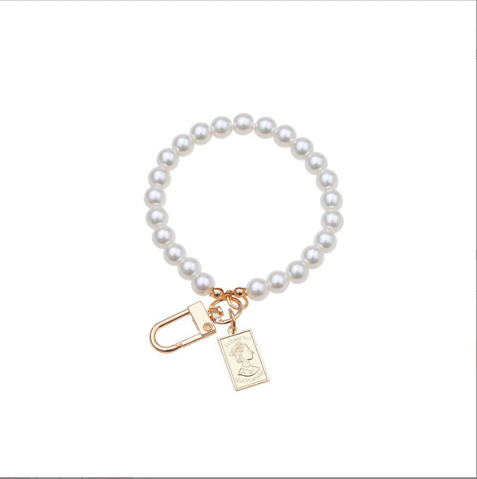 Wholesale Beauty Head Pearl Keychains