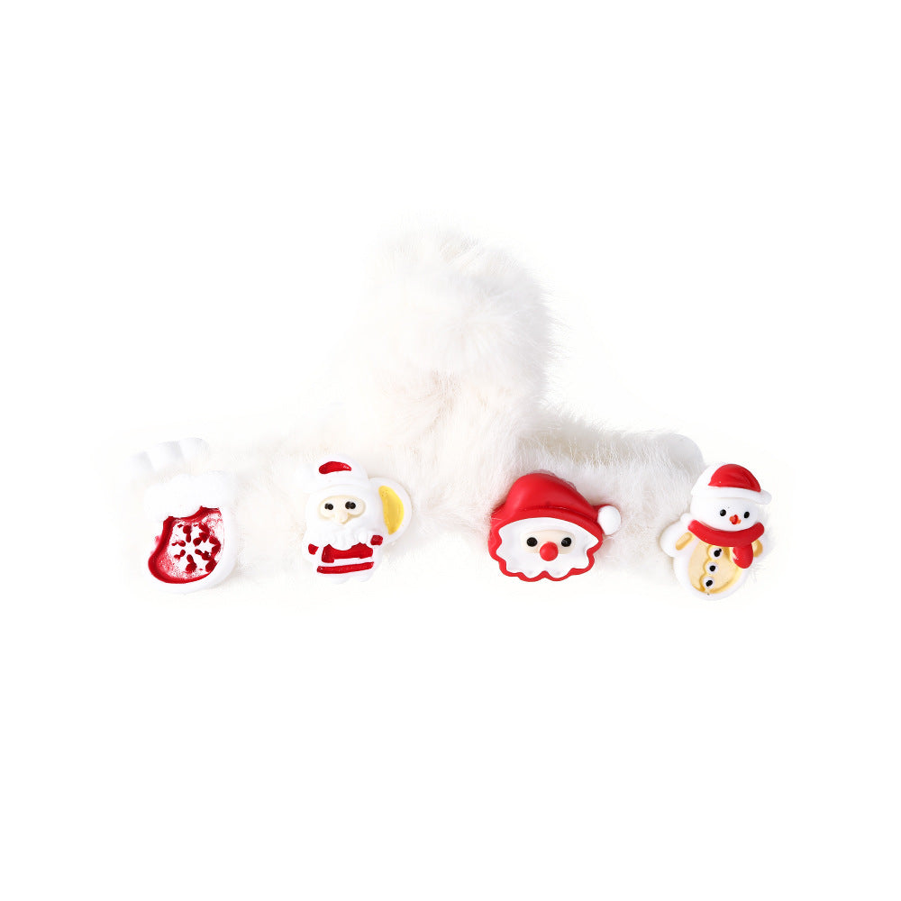 Wholesale Christmas Plush Hair Clips