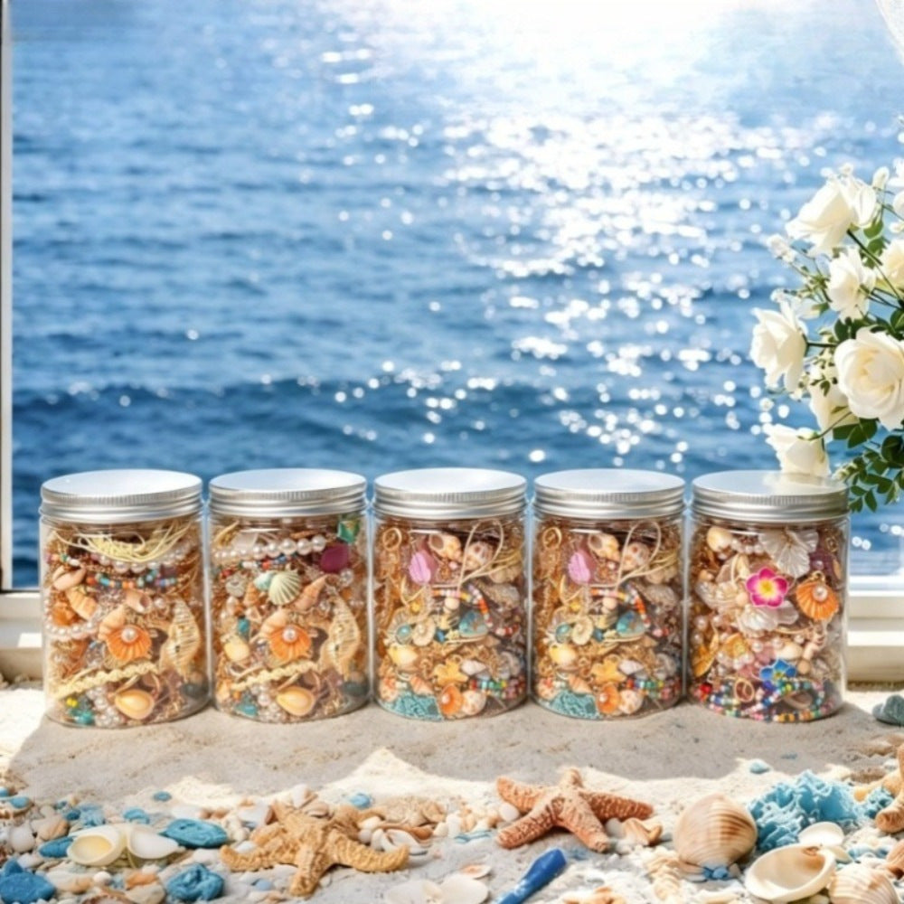 Wholesale 10 Piece Ocean Themed Alloy Jewelry Gift Set Starfish Shell Earrings Necklace Bracelet For Party Boutique Resale