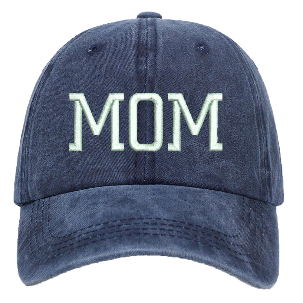 Wholesale Washed Cotton DAD MOM 3D Embroidered Baseball Cap