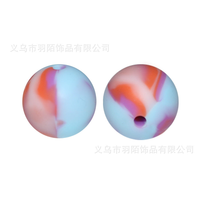 Wholesale 50PCS Rainbow Mixed Color Silicone Balls