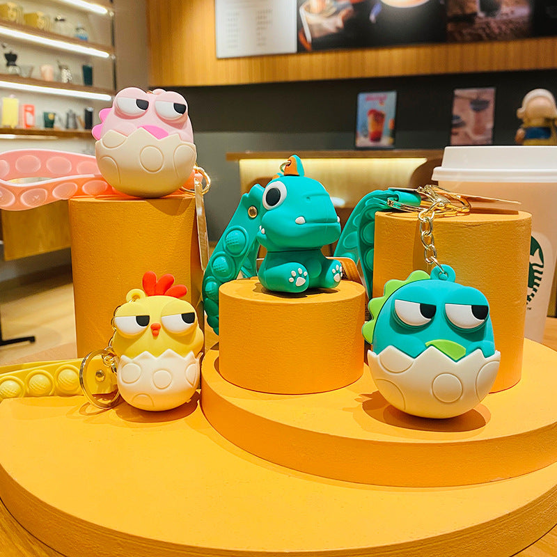 Wholesale Big Eyes Animal Unzip Cartoon Resin Keychain